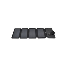 Портативна сонячна панель Solar panel 4 foldings, built-in microusb cable, output: 5/1 а(usb), plastic, black, corton box