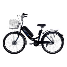 Електровелосипед складний з низькою рамою E-motion 36V 14Ah 350W / чорно-синій