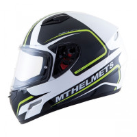 MT Helmets MUGELLO Jerome gloss white / anthracite / yellow MT Helmets MUGELLO Jerome gloss white / anthracite / yellow