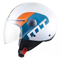 MT Helmets Street Metro pearl white / orange / blue MT Helmets Street Metro pearl white / orange / blue