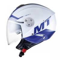 MT Helmets City Eleven Smart gloss pearl white / blue MT Helmets City Eleven Smart gloss pearl white / blue