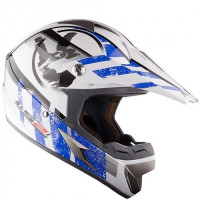 Кросовий шолом LS2 MX433 Stripe White Blue Gloss Кросовий шолом LS2 MX433 Stripe White Blue Gloss