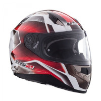 Шолом LS2 FF384 Saga White-Red Шолом LS2 FF384 Saga White-Red